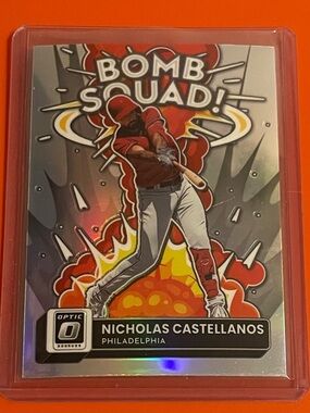Nicholas Castellanos [Holo] #BS-10 2022 Donruss Optic Bomb Squad Baseball Card